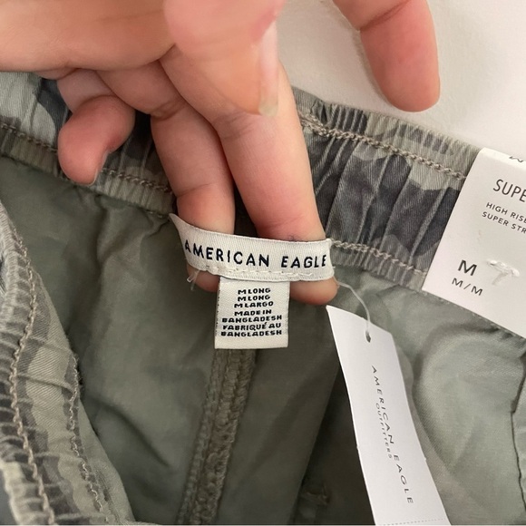 [American Eagle] Camo Print Elastic Waist Cargo Jogger Pants Edgy Casual Trendy - Picture 5 of 11